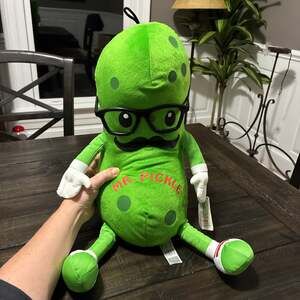 Fiesta Mr. Pickle Plush Toy with Mustache and Glasses - Large Stuffed Animal